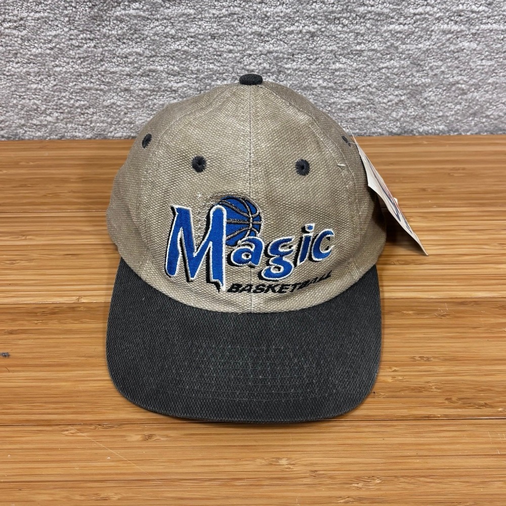 Vintage Orlando Magic NBA Logo Athletic Leather Strap-back Tan  Black